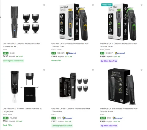 Image of Oneplus Trimmer Minimum 60% Discount