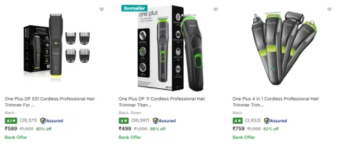 Image of oneplus trimmer Starting from ₹499