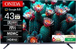ONIDA Nex G 108 cm (43 inch) Ultra HD (4K) LED Smart Google TV 2025 Edition with Dolby Digital & MEMC (43UGI)