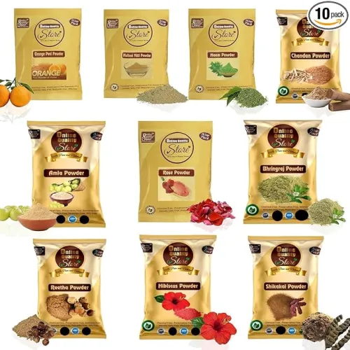 Image of Online Quality Store Natural Face & Hair Care Powder Combo 400g