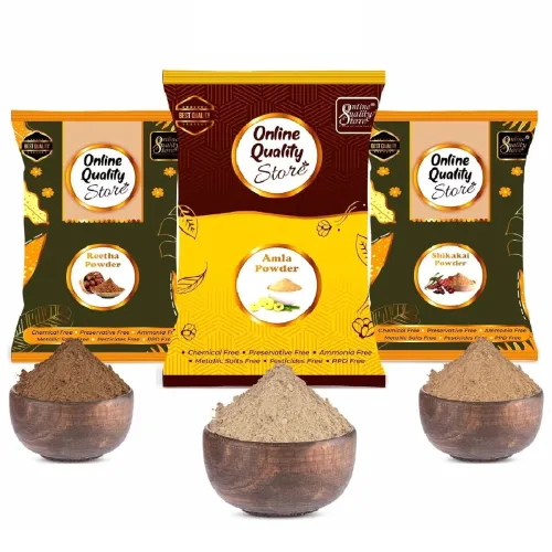 Image of Online Quality Store Reetha Amla Shikakai Hairs Powder 