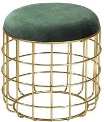 OnlineCraft wooden iron seating stool for living room & bed room & meckup room Living & Bedroom Stool (White, Pre-assemb