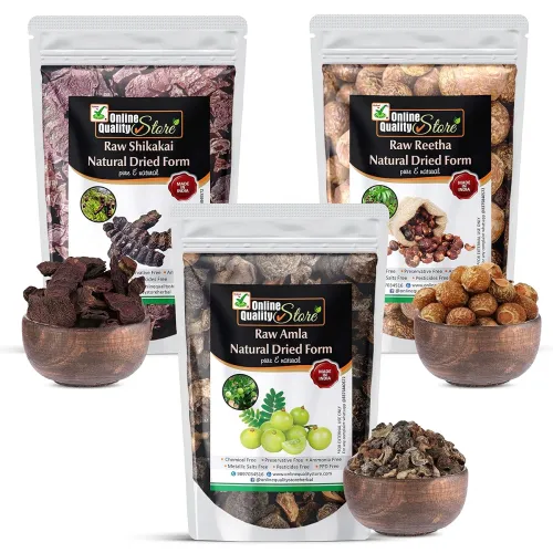 Image of Online Quality Store Reetha Amla Shikakai Combo 900g