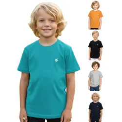 ONN Boy's Half Sleeves Round Neck Cotton T-Shirt | Pack of 5