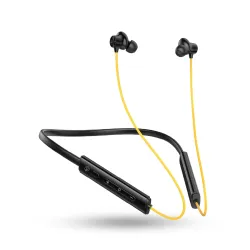 OOGE Tune 21 Wireless Neckband (Yellow) – Bluetooth 5.3, 40 Hours Playtime, Type-C Fast Charging, AI ENC Noise Cancellat