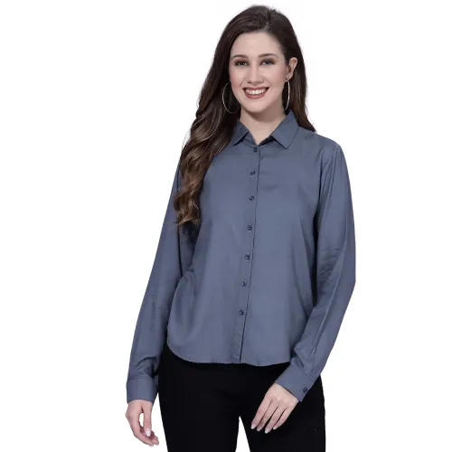 Image of OOMPH! Women's Cotton Regular Fit Floral Button Down Shirt 