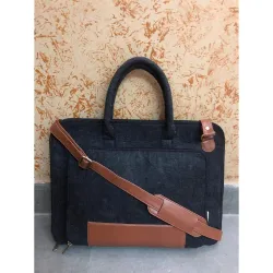OON Laptop Bag 15 Inch Smart Black Felt external size 16.1 inch