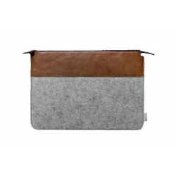 OON Felt Laptop Sleeve - Zipper-15 Inch,Pearl White Grey,OLS 33-W02-15