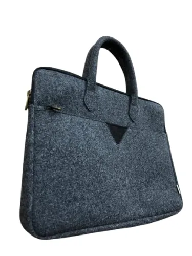 Image of OON Laptop Bag Felt Formal Office accessiores Style Dark Grey