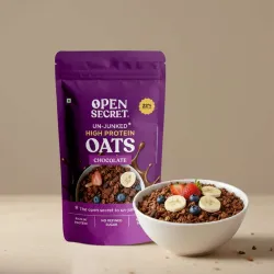 OPEN SECRET High Protein Oats Healthy Breakfast Mix of Protein & Fibre 0 Refined Sugar Pouch (1 kg)