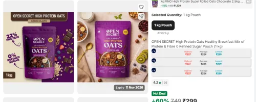 Image of OPEN SECRET High Protein Oats Healthy Breakfast 