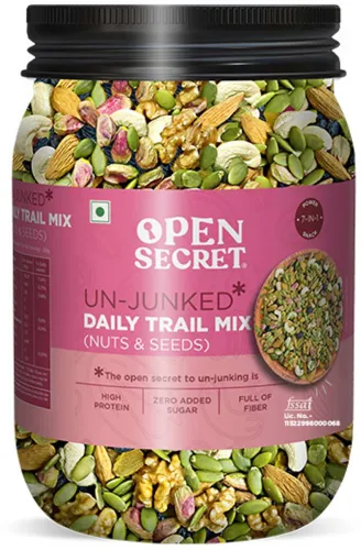 Image of OPEN SECRET 7 in 1 Premium Trail Mix Kaju, Badam, Pista, Kishmish & Akhrot Assorted Seeds & Nuts (1 x 1 kg)