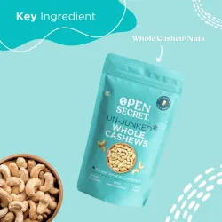 OPEN SECRET Premium Whole Kaju - High Protein Dry Fruit, Fasting Vrat Special Cashews (1 x 2 kg)