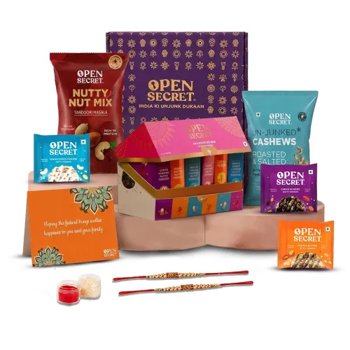 Image of Open Secret Rakhi Set for Brother | Combo of 18