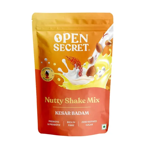 Image of Open Secret Thandai | 225g | Kesar Badam Powder Mix, Mixer of Elachi, Saffron, Almonds and Jaggery, Instant Refreshing D