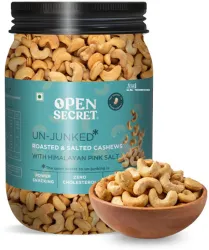 OPEN SECRET Un-junked roasted and salted with pink Himalayan salt Cashews (1 x 1 kg)