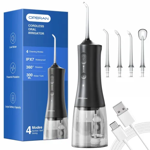 Image of Operan 4-Mode Portable Cordless Water Flosser with 4 Tip