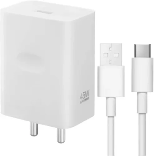Image of OPPO 45 W SuperVOOC 4 A Wall Charger for Mobile with Detachable Cable