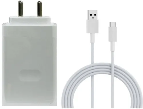 Image of OPPO 80 W SuperVOOC 7.3 A Wall Charger for Mobile with Detachable Cable (White, Cable Included)