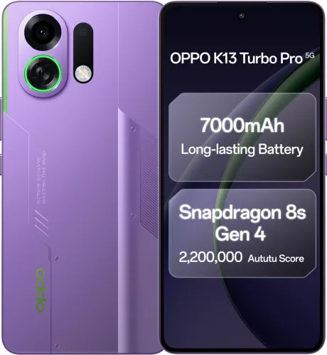 Image of OPPO K13 Turbo Pro 5G (Purple Phantom, 256 GB) (12 GB RAM)