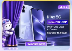 OPPO K14x 5G @ ₹16,999 on Flipkart Big Billion Days Sale