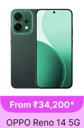 OPPO Reno14 5G @ ₹34200 on Flipkart GOAT Sale