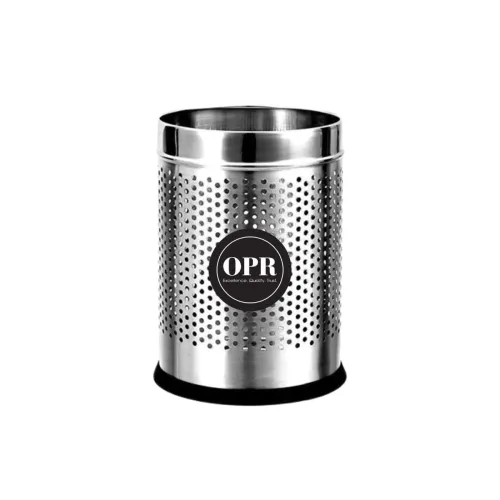 Image of OPR 6 Ltr Stainless Steel Open Perforated Dustbin Without Lid