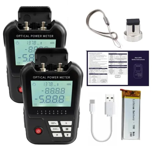 Image of Optical 4 in 1 Optical Power Meter with Laser Light FC/SC Universal Interface Visual Fault Locator 2mw Vfl Lan Tester Rj