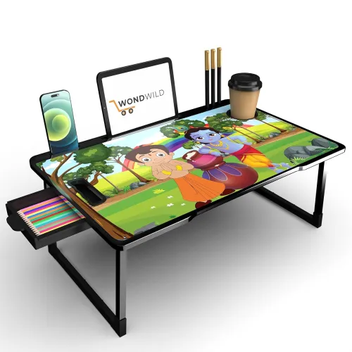 Image of OPTIFINE Foldable and Portable Wooden Study Table