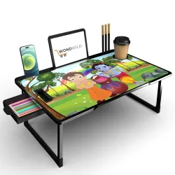 OPTIFINE Foldable and Portable Wooden Study Table