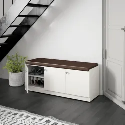 Optima Shoe Rack | Engineered Wood | Frosty White | 6 Shelves | Holds 12 Pairs