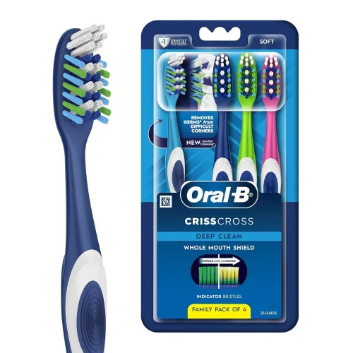 Image of Oral-B Crisscross Deep Clean Soft Bristle Manual Toothbrush Po4