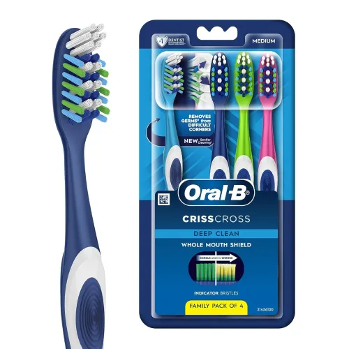 Image of Oral-B Criss Cross Deep Clean Medium Bristles Manual Toothbrush