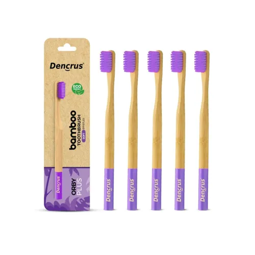 Image of Orby Plus Bamboo Toothbrush for Adults (Pack of 5)