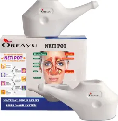 Oreayu Plastic White Neti Pot (200 ml)