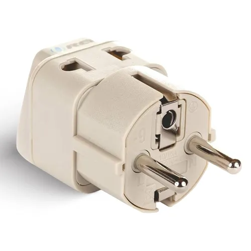 Image of OREI Europe Travel Adapter, India to Europe (Schuko) Plug - Type E