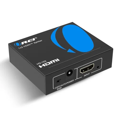 Image of Orei HD-102 4K HDMI Splitter 1in2 Out - 1 Port to 2 Display Duplicate /Mirror - Ver 1.4 Certified for Full HD 1080P & 3D