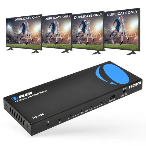 Image of OREI HD-104 HDMI Splitter 1x4 4K 30Hz HDCP 1.4