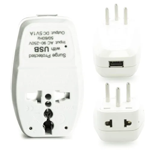 Image of OREI Type H Travel Adapter Plug with USB DBU-H