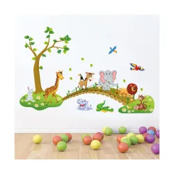 Oren Empower Self Adhesive Jungle Animals Wall Sticker