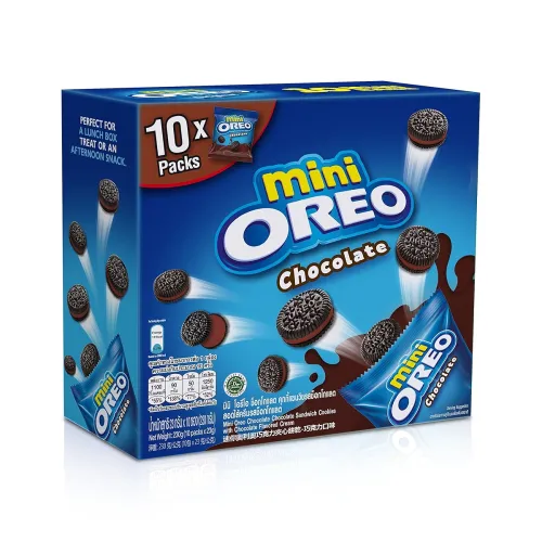 Image of Oreo Mini Chocolate Biscuits 204g (10 Packs)