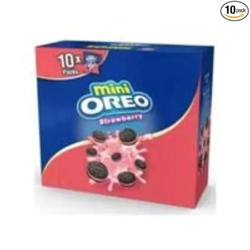 Image of Oreo Mini Strawberry Sandwich Biscuit 10 Mini Bag