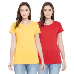Orewa Solid Womens Regular Fit T-Shirt