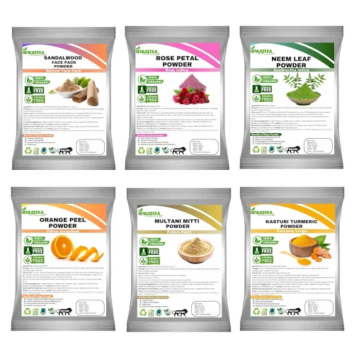 Image of Organic Face Pack Powder Combo (50gm Each Packet)300gm