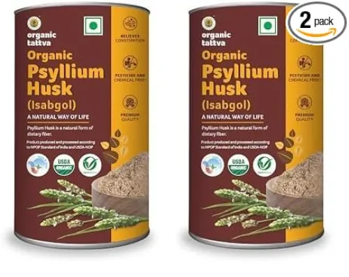 Image of Organic Tattva Psyllium Whole Husk (Isabgol) 100 Gram (Pack of 2)