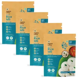 Organic Tattva Rice Idli/Idly Instant Mix 800g, Ready in 5 Steps, 4 Pack | With Benefits of Rock Salt and Sunflower Oil, Protein & Fiber Rich, No Cholesterol & Trans Fat, Ideal for Quick Bre...