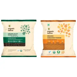 Organic Tattva, Organic Gluten Free Black Pepper/Kali Mirch - 100G | Naturally Processed, from Farm Picked Fresh Natural