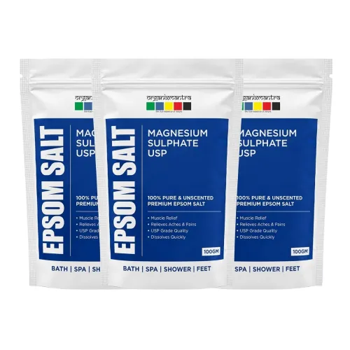 Image of Organix Mantra Epsom Bath Salt 100G (Pack of 3) | USP Grade Magnesium Sulphate