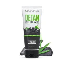 Orgatre Detan Peel Off Face Mask For Glowing Skin | Removes Tan and Minimize Pores | Active Cooling Effect | Enriched wi