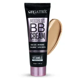 ORGATRE MoodBliss BB Cream 50gm | Instant Spot Coverage with SPF 30 PA++ | Light Makeup Glow for All Skin Types | Kojic Acid & Niacinamide